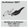 Aufkleber SET Auto Heckscheibe Car Tattoo Style La Familia Pferd Gecko Sprüche Power Blumen Ranke Fee Hexe Faultier Kolben