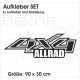 4x4 Aufkleber 2er SET Auto Safari Offroad OFF ROAD  Allrad Race Fahrzeug Beschriftung