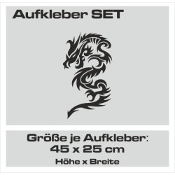 Aufkleber SET Auto Heckscheibe Car Tattoo Style La Familia Pferd Gecko Sprüche Power Blumen Ranke Fee Hexe Faultier Kolben