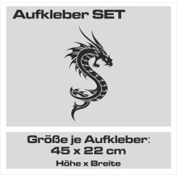 Aufkleber SET Auto Heckscheibe Car Tattoo Style La Familia Pferd Gecko Sprüche Power Blumen Ranke Fee Hexe Faultier Kolben