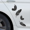Aufkleber SET Auto Heckscheibe Car Tattoo Style La Familia Pferd Gecko Sprüche Power Blumen Ranke Fee Hexe Faultier Kolben