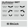 Aufkleber SET Auto Heckscheibe Car Tattoo Style La Familia Pferd Gecko Sprüche Power Blumen Ranke Fee Hexe Faultier Kolben