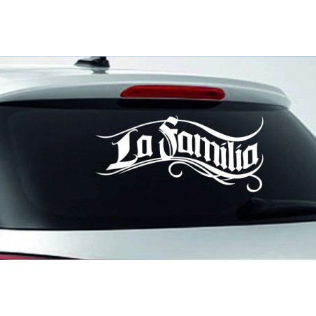Aufkleber Auto Heckscheibe Car Tattoo Style La Familia Pferd Pferde Gecko Sprüche Power Blumen Ranke Fee Hexe Faultier Kolben