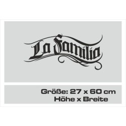 Aufkleber Auto Heckscheibe Car Tattoo Style La Familia Pferd Pferde Gecko Sprüche Power Blumen Ranke Fee Hexe Faultier Kolben