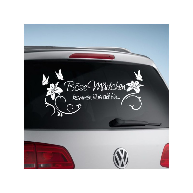 Aufkleber Auto Heckscheibe Car Tattoo Style La Familia Pferd Pferde Gecko Sprüche Power Blumen Ranke Fee Hexe Faultier Kolben