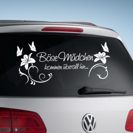 Aufkleber Auto Heckscheibe Car Tattoo Style La Familia Pferd Pferde Gecko Sprüche Power Blumen Ranke Fee Hexe Faultier Kolben