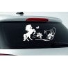 Aufleber Auto Pferd Fohlen Stute Hengst Hufeisen Glück Spruch Dekor Stall Pferdehof Reiten Sport Familie Ponny Kinder