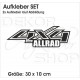 4x4 Aufkleber 2er SET Auto Safari Offroad OFF ROAD  Allrad Race Cross Fahrzeug Beschriftung
