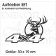 4x4 Aufkleber 2er SET Auto Safari Offroad OFF ROAD Hirsch Allrad Race Cross Fahrzeug Beschriftung