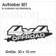 4x4 Aufkleber 2er SET Auto Safari Offroad OFF ROAD  Allrad Race Cross Fahrzeug Beschriftung