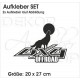 4x4 Aufkleber 2er SET Auto Safari Wolf Mond Offroad OFF ROAD  Allrad Race Cross Fahrzeug Beschriftung