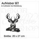 4x4 Aufkleber 30 cm Auto Safari Hirsch Offroad OFF ROAD  Allrad Race Cross Fahrzeug Beschriftung