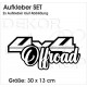 4x4 Aufkleber Auto Safari Offroad OFF ROAD  Allrad Race Cross Fahrzeug Beschriftung