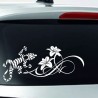 Aufkleber Auto Heckscheibe Car Tattoo Style La Familia Pferd Pferde Gecko Sprüche Power Blumen Ranke Fee Hexe Faultier Kolben