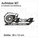4x4 Aufkleber 2er SET Auto Turbo Speed Safari Offroad OFF ROAD  Allrad Race Fahrzeug Beschriftung