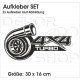 4x4 Aufkleber 2er SET Auto Safari Offroad Turbo Speed Cross OFF ROAD  Allrad Race Fahrzeug Beschriftung