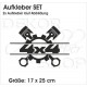 4x4 Aufkleber Auto Safari Offroad Zahnrad Kolben OFF ROAD  Allrad Race Fahrzeug Beschriftung