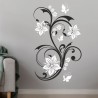 Wandaufkleber Wandtattoo Aufkleber Wand 2farbig Blumen Ranke Dekor Tattoo Musik Swing Noten Blüten Blumen Landschaft Rosen Liebe