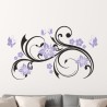 Wandaufkleber Wandtattoo Aufkleber Wand 2farbig Blumen Ranke Dekor Tattoo Musik Swing Noten Blüten Blumen Landschaft Rosen Liebe