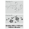 Wandaufkleber Wandtattoo Aufkleber Wand 2farbig Blumen Ranke Dekor Tattoo Musik Swing Noten Blüten Blumen Landschaft Rosen Liebe