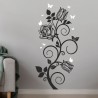Wandaufkleber Wandtattoo Aufkleber Wand 2farbig Blumen Ranke Dekor Tattoo Musik Swing Noten Blüten Blumen Landschaft Rosen Liebe
