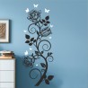 Wandaufkleber Wandtattoo Aufkleber Wand 2farbig Blumen Ranke Dekor Tattoo Musik Swing Noten Blüten Blumen Landschaft Rosen Liebe