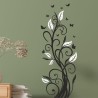 Wandaufkleber Wandtattoo Aufkleber Wand 2farbig Blumen Ranke Dekor Tattoo Musik Swing Noten Blüten Blumen Landschaft Rosen Liebe