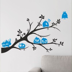 Wandaufkleber Wandtattoo Aufkleber Wand 2farbig Blumen Ranke Dekor Tattoo Musik Swing Noten Blüten Blumen Landschaft Rosen Liebe