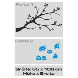 Wandaufkleber Wandtattoo Aufkleber Wand 2farbig Blumen Ranke Dekor Tattoo Musik Swing Noten Blüten Blumen Landschaft Rosen Liebe