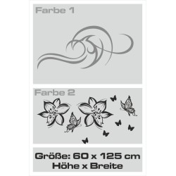 Wandaufkleber Wandtattoo Aufkleber Wand 2farbig Blumen Ranke Dekor Tattoo Musik Swing Noten Blüten Blumen Landschaft Rosen Liebe