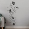 Wandaufkleber Wandtattoo Aufkleber Wand 2farbig Blumen Ranke Dekor Tattoo Musik Swing Noten Blüten Blumen Landschaft Rosen Liebe