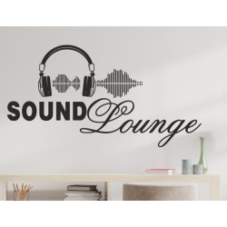 Wandaufkleber Wandtattoo Musik Bass Gitarre Sound Music Rock your Life Noten Notenschlüssel Kopfhörer DJ Totenkopf Disco Melodie