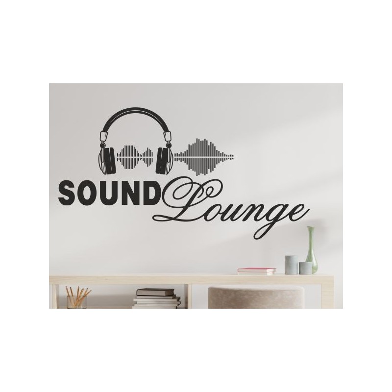 Wandaufkleber Wandtattoo Musik Bass Gitarre Sound Music Rock your Life Noten Notenschlüssel Kopfhörer DJ Totenkopf Disco Melodie