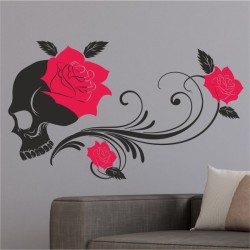 Wandaufkleber Wandtattoo Aufkleber Wand 2farbig Blumen Ranke Dekor Tattoo Musik Swing Noten Blüten Blumen Landschaft Rosen Liebe