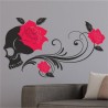 Wandaufkleber Wandtattoo Aufkleber Wand 2farbig Blumen Ranke Dekor Tattoo Musik Swing Noten Blüten Blumen Landschaft Rosen Liebe
