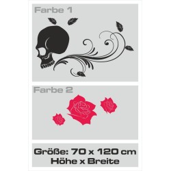 Wandaufkleber Wandtattoo Aufkleber Wand 2farbig Blumen Ranke Dekor Tattoo Musik Swing Noten Blüten Blumen Landschaft Rosen Liebe