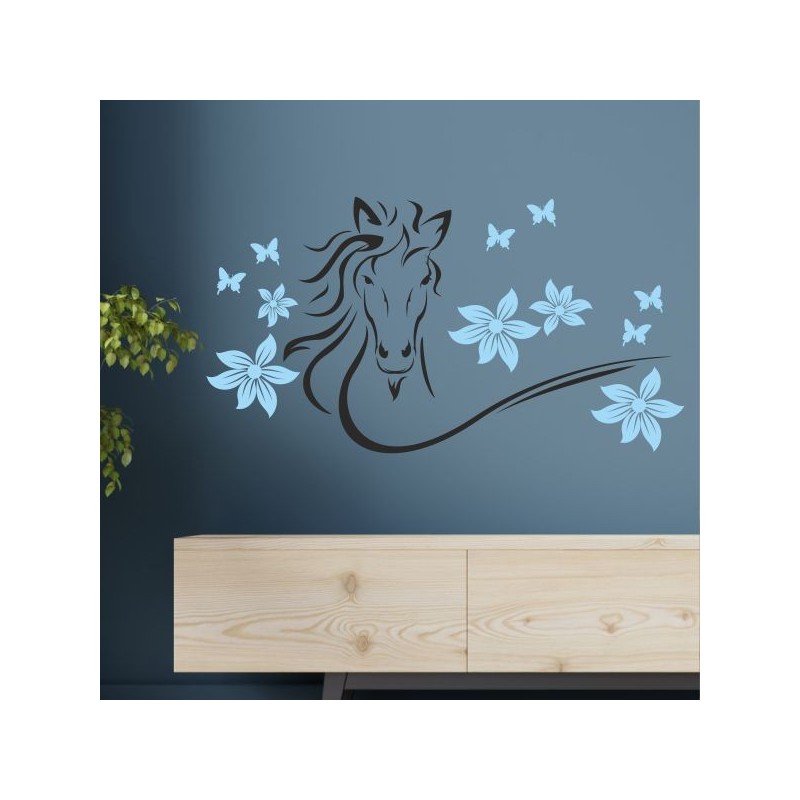 Wandaufkleber Wandtattoo Aufkleber Wand 2farbig Blumen Ranke Dekor Tattoo Musik Swing Noten Blüten Blumen Landschaft Rosen Liebe