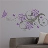 Wandaufkleber Wandtattoo Aufkleber Wand 2farbig Blumen Ranke Dekor Tattoo Musik Swing Noten Blüten Blumen Landschaft Rosen Liebe