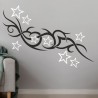 Wandaufkleber Wandtattoo Aufkleber Wand 2farbig Blumen Ranke Dekor Tattoo Musik Swing Noten Blüten Blumen Landschaft Rosen Liebe