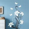 Wandaufkleber Wandtattoo Aufkleber Wand 2farbig Blumen Ranke Dekor Tattoo Musik Swing Noten Blüten Blumen Landschaft Rosen Liebe