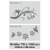 Wandaufkleber Wandtattoo Aufkleber Wand 2farbig Blumen Ranke Dekor Tattoo Musik Swing Noten Blüten Blumen Landschaft Rosen Liebe