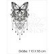 Glas Dekor Mandala Schmetterling Orient orientalisches Muster Dekor Tattoo Aufkleber Sticker