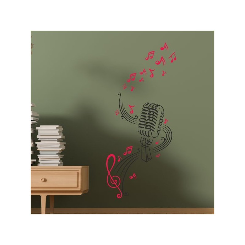 Wandaufkleber Wandtattoo Aufkleber Wand 2farbig Blumen Ranke Dekor Tattoo Musik Swing Noten Blüten Blumen Landschaft Rosen Liebe