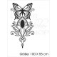 Glas Dekor Mandala Schmetterling Orient orientalisches Muster Dekor Tattoo Aufkleber Sticker