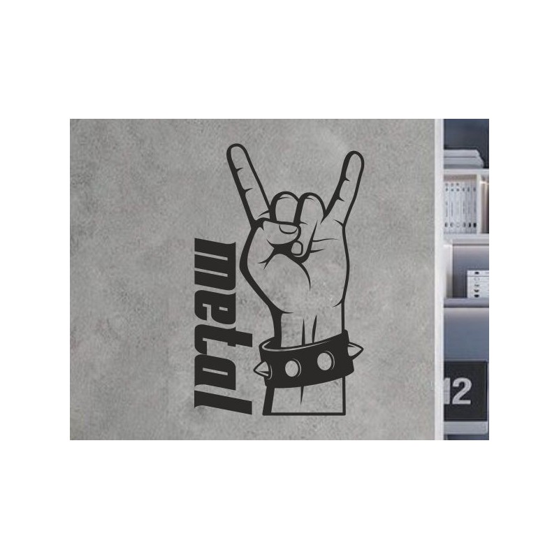 Wandaufkleber Wandtattoo Musik Bass Gitarre Sound Music Rock your Life Noten Notenschlüssel Kopfhörer DJ Totenkopf Disco Melodie
