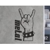 Wandaufkleber Wandtattoo Musik Bass Gitarre Sound Music Rock your Life Noten Notenschlüssel Kopfhörer DJ Totenkopf Disco Melodie