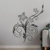 Wandaufkleber Wandtattoo Aufkleber Wand 2farbig Blumen Ranke Dekor Tattoo Musik Swing Noten Blüten Blumen Landschaft Rosen Liebe