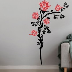 Wandaufkleber Wandtattoo Aufkleber Wand 2farbig Blumen Ranke Dekor Tattoo Musik Swing Noten Blüten Blumen Landschaft Rosen Liebe