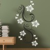 Wandaufkleber Wandtattoo Aufkleber Wand 2farbig Blumen Ranke Dekor Tattoo Musik Swing Noten Blüten Blumen Landschaft Rosen Liebe