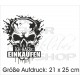 Stoffbeutel Ich hasse einkaufen Skull Totenkopf Baumwolltasche Bio Tasche bedruckt Jute Aufdruck lange Hänkel